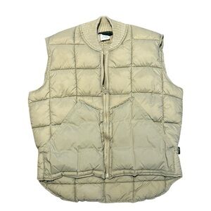 Vintage Wrangler Western Style Tan Zip Puffer Vest Youth 18/20 Made In USA